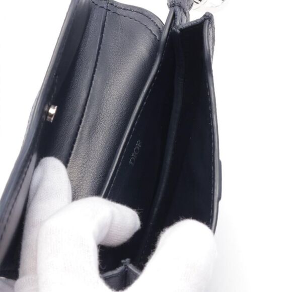 Dior Saddle Leather Pouch Bag Navy - Picture 3 of 5